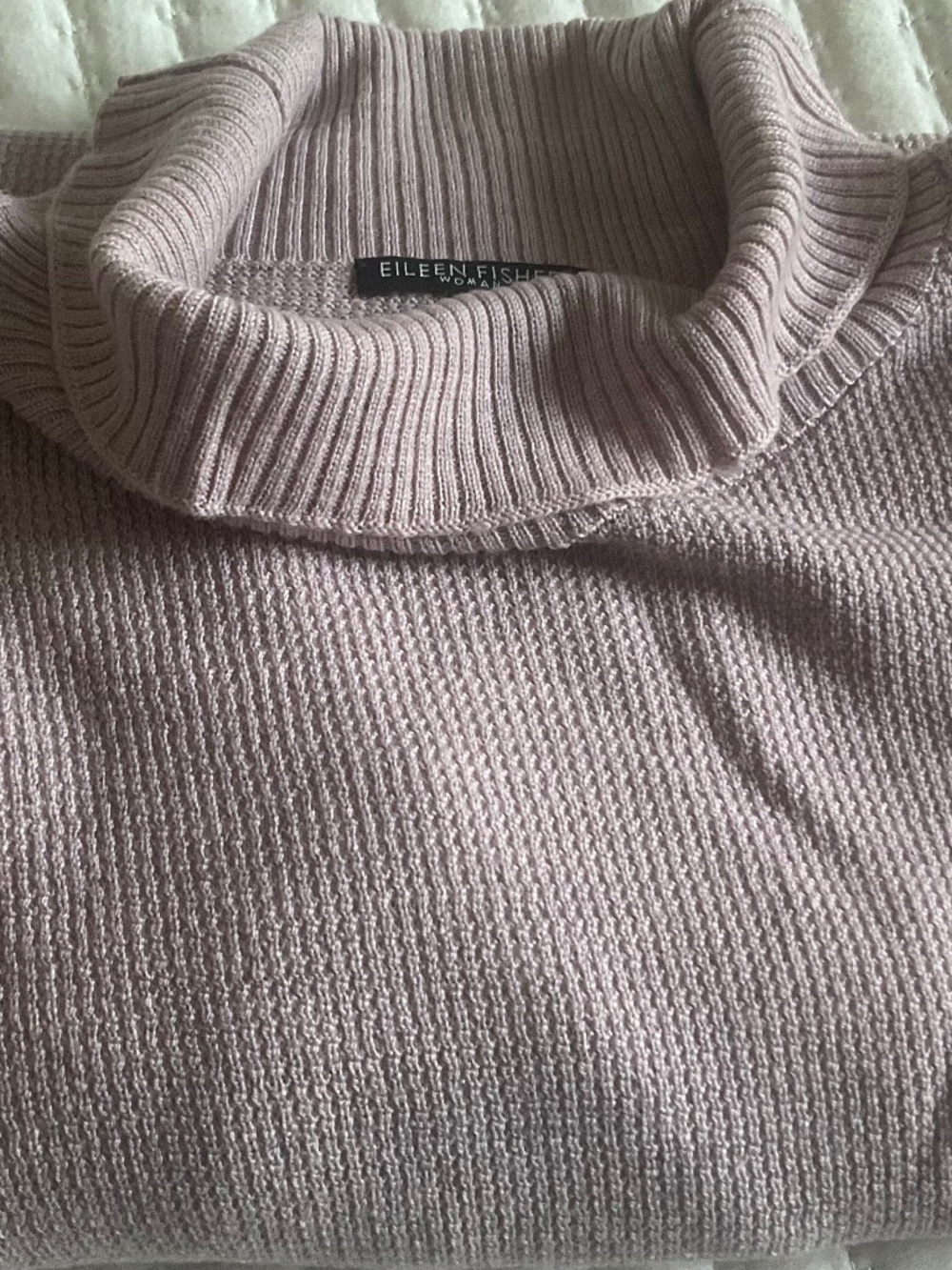 Eileen Fisher mauve Cowl Neck 100% Extra fine Merino Wool Sweater 3X Retail $295